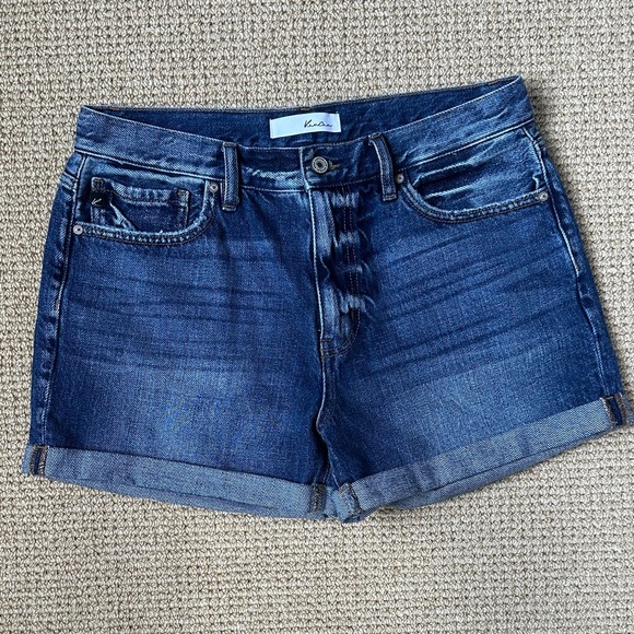KanCan Women's Deep Indigo Jean Shorts - Picture 1 of 5